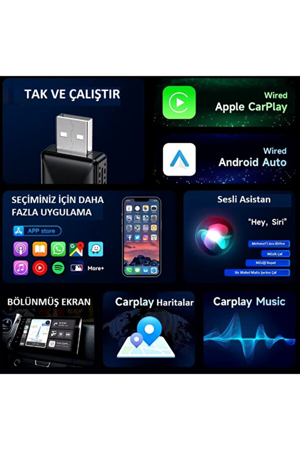 Ethab Ti̇caret Androi̇d Car Play Adaptör