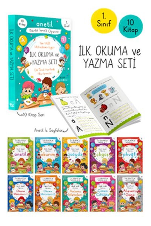 Karatay Yayınları Aneti̇l İlk Okuma Ve Yazma Seti̇ 10 Ki̇tap