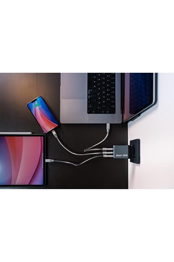 32201 Gnc-65 3-Bağlantı Noktalı 65W Gan Duvar Şarj Ci̇hazı 1014773