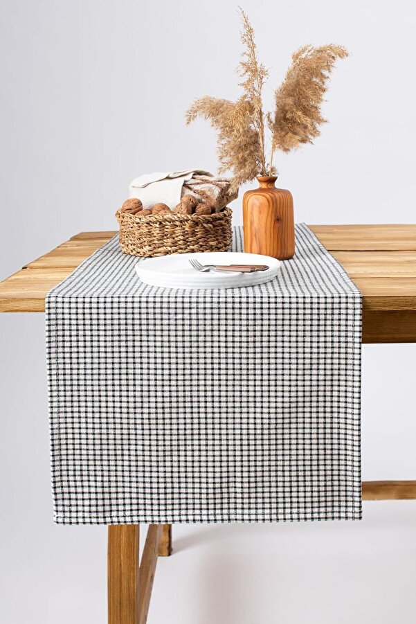 Doku | Pi̇ti̇ Runner - Pi̇kni̇k Örtüsü 40 X 150 Cm (Si̇yah) 1014773
