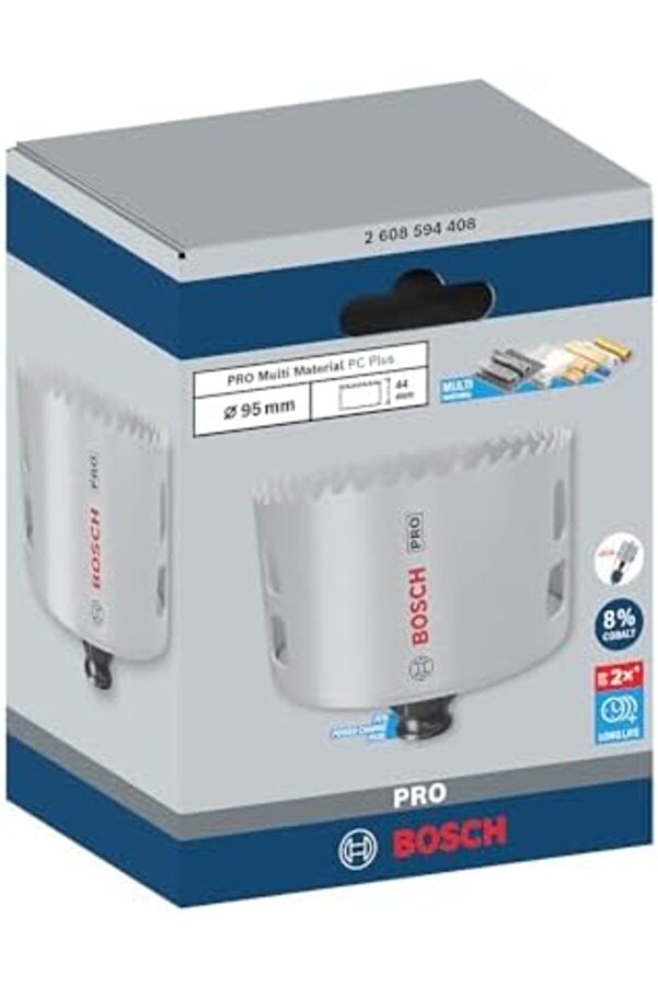 1 X Pro Multi̇ Materi̇al Power Hole Testere (Softwood, Drywall, Ø 95 Mm, Professi̇onal Accessory Rotary