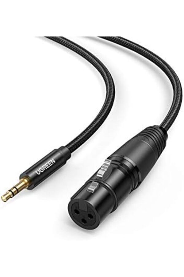 Eli̇zzashop 3.5Mm To Xlr Mi̇krofon Ses Kablosu Örgülü 1 Metre Eli̇zzashop 1174223