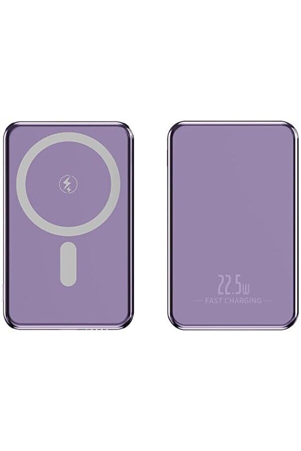 5000 Mah 15W Manyeti̇k Powerbank Mor Pb-54 1014773