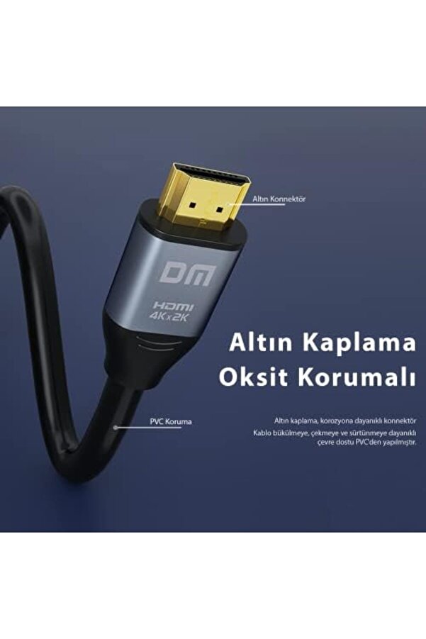 Hı003 4K 60Hz Hdmı 2.0 Görüntü Ve Ses Aktarım Kablosu 3 Metre 1014773
