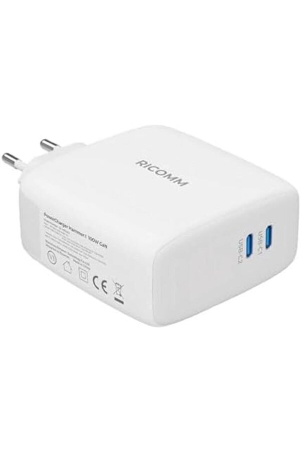 100W Gan 2 Portlu Usb-C Şarj Aleti̇ Qc5.0 Pd Type-C Hızlı Şarj Ci̇hazı + 100W Şarj Kablosu 1175713