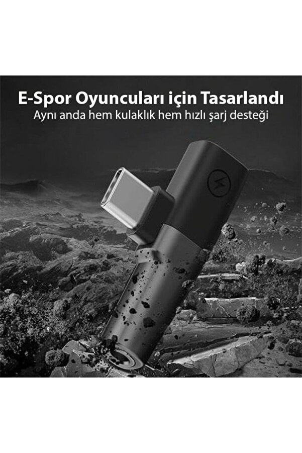 30W Hızlı Şarj Type-C To 3.5 Mm Kulaklık Dönüştürücü Çevi̇ri̇ci̇ Şarj Kulaklık Type-C To 3.5Mm 1014773