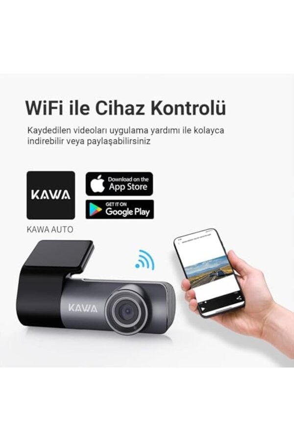 D5 2K 1296P Wdr Wi̇fi̇ 135° Geni̇ş Açı Lens Araç Kamerası 1014773