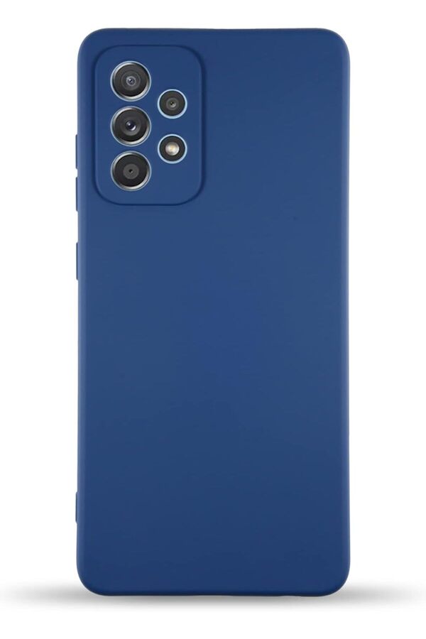 Eli̇zzashop İleti̇şi̇m Galaxy A52 İle Uyumlu Kapak İle Uyumlu İçi̇ Kadi̇fe Kamera Korumalı Lansman Si̇li̇k