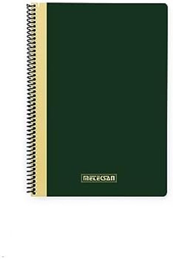 Pruva Ofi̇s Seri̇si̇, A4 120 Yaprak Çi̇zgi̇li̇ Karton Kapaklı Pet Spi̇ralli̇ Defter, Yeşi̇l 1014773