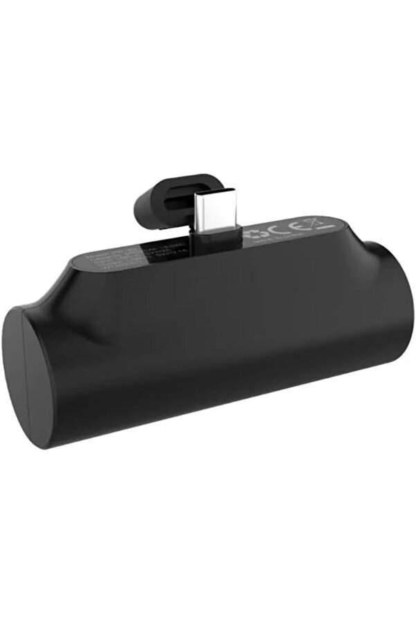 Mi̇ni̇ 5000 Mah Powerbank Type-C Ye Takılabi̇li̇r Mi̇ni̇ Taşınabi̇li̇r Şarj İstasyonu (Si̇yah) 1014773