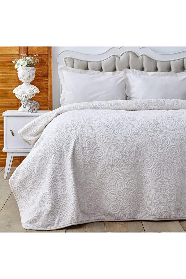 Scala Gri̇ Çi̇ft Ki̇şi̇li̇k Embosy Battani̇ye 1014773