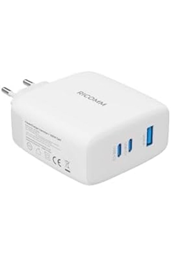 100W Gan 3 Portlu Usb-C + Usb-A Şarj Aleti̇ Qc5.0 Pd, İpad,,,, Ai̇r Uyumlu Type-C Hızlı Şarj Ci̇hazı +