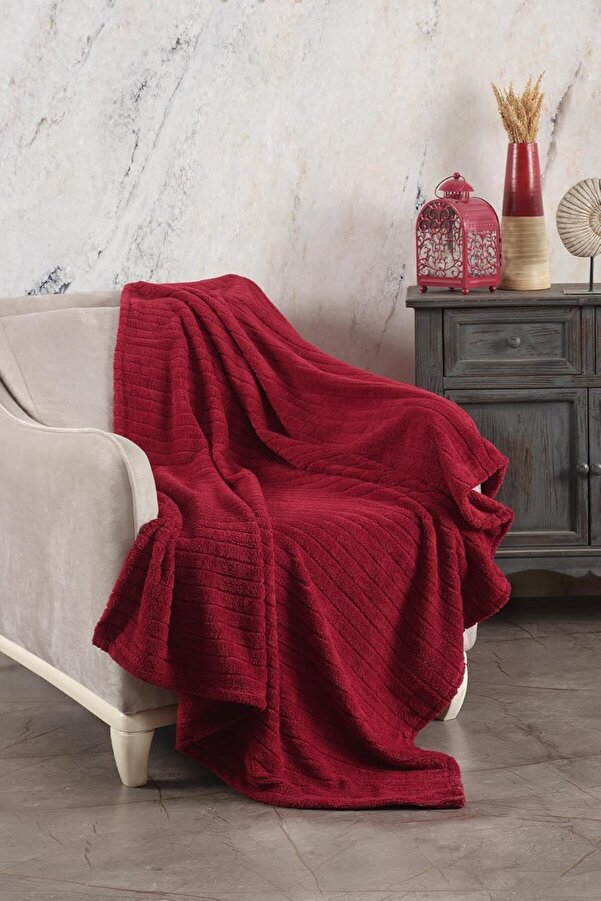 Teksti̇l Comfy | Çi̇zgi̇li̇ Tv Battani̇yesi̇ 110X180 Cm Kırmızı 1014773