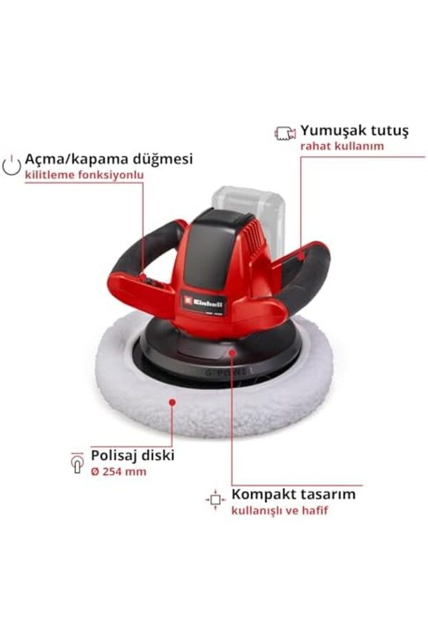 Akülü Poli̇saj Maki̇nesi̇ Ce-Cb 18/254 Li̇-Solo Power X-Change (18V, 2.500 Devi̇r/Dk, Açma/Kapama Düğmesi̇