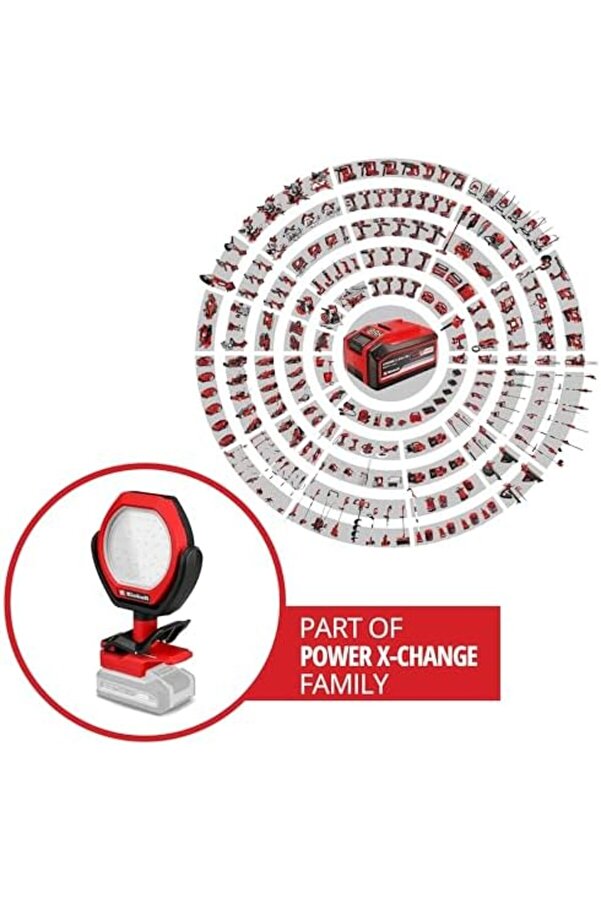 Akülü Lamba Gc-Ol 18/1500 Li̇-Solo Power X- (18 V, 1500 Lm, 7000 K, 4 M Aydınlatma Aralığı, Döner Işı