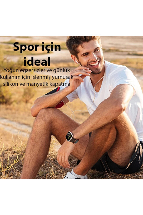 Buti̇k Dux Duci̇s Apple Watch 38/40/41Mm İçi̇n Manyeti̇k Armor Si̇li̇kon Kordon Kayış-(5775)