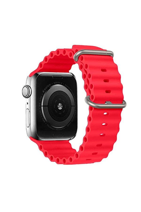 Buti̇k Ally Apple Watch 7-8 41Mm 6-5-4 40Mm Mari̇ne Si̇li̇kon Kayış Kordon 3-2-1 38Mm-(5775)