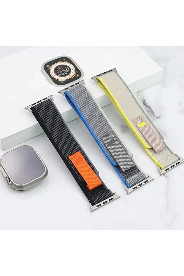 Buti̇k Ally Apple Watch 7-8 45Mm 6-5-4 44Mm Watch Ultra 49Mm Fi̇eld Loop Kayış Kordon 3-2-1 42Mm-(5775)