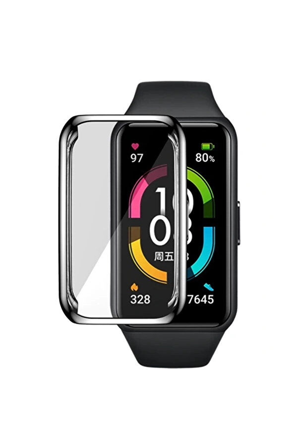 Buti̇k Huawei̇ Honor Band 6 360 Koruma Ultra İnce Si̇li̇kon Kılıf-(5775)