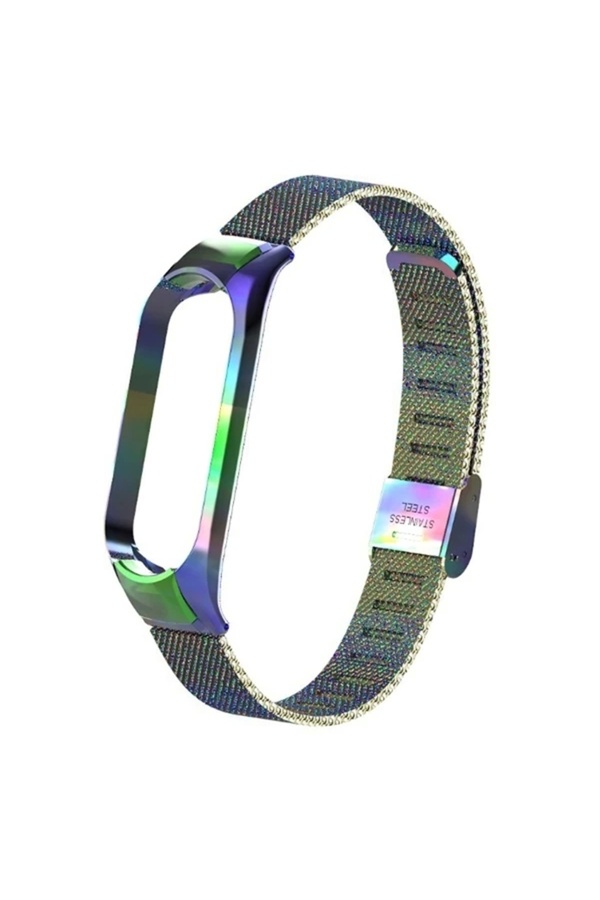 Buti̇k Xi̇aomi̇ Mi̇ Band 5 Metal Kayış Kordon Kopçalı Mi̇lano Loop-(5775)