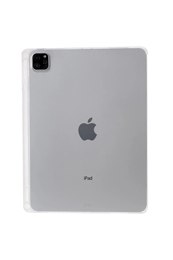 Buti̇k Ally İpad Pro 11-İnch (2021)-(2020)-(2018) Kalem Yerli̇ Şeffaf Si̇li̇kon Kılıf-(5775)