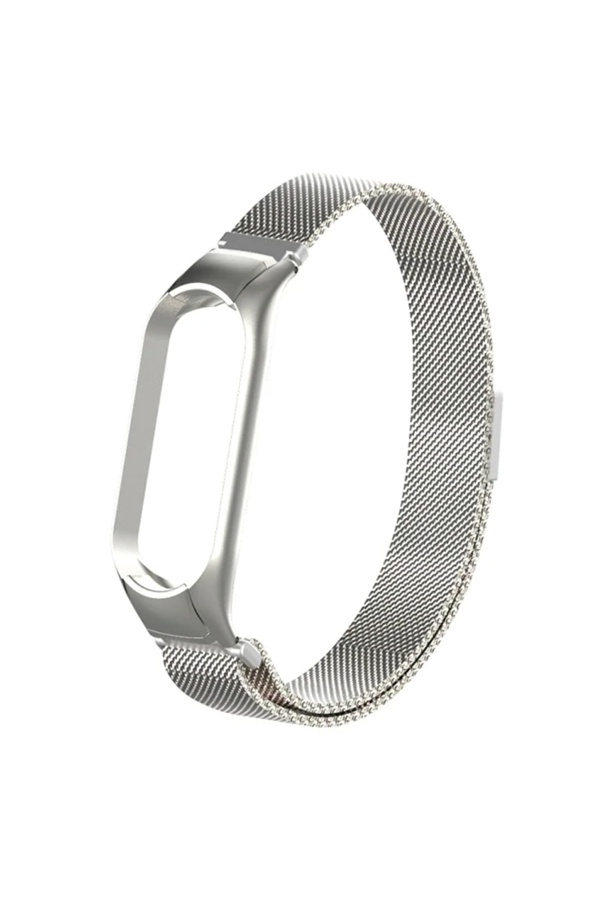 Buti̇k Xi̇aomi̇ Mi̇ Band 5 Metal Kayış Kordon Mi̇lano Loop-(5775)