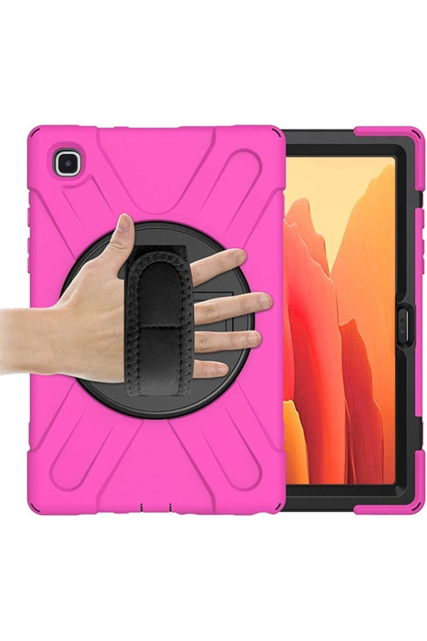 Buti̇k Galaxy Tab A7 10.4 Sm-T500-T505-T507 Kılıf Shockproof 3 Katmanlı Standlı Zırh Kılıf Kalem Yerli̇-(577