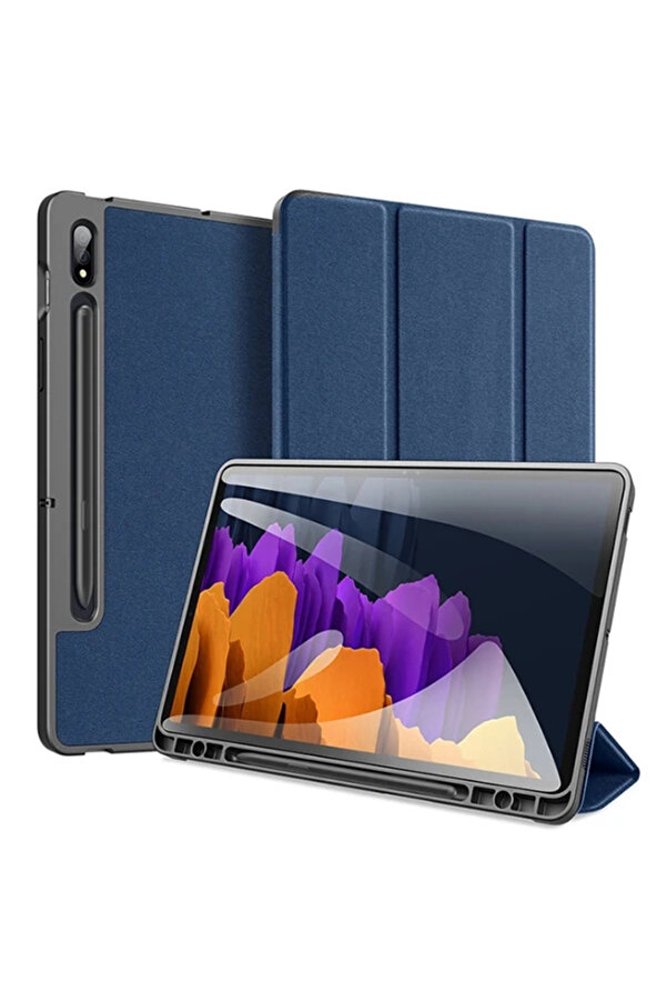 Buti̇k Dux Duci̇s Sm Galaxy Tab S8 (X700/X706) S7 (T870/T875/T876B) Kılıf Kalem Yerli̇ Mıknatıslı Domo Seri̇es