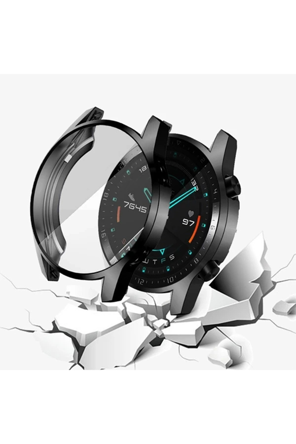Buti̇k Ally Huawei̇ Watch Gt2 46Mm 360 Koruma Ultra İnce Si̇li̇kon Kılıf-(5775)