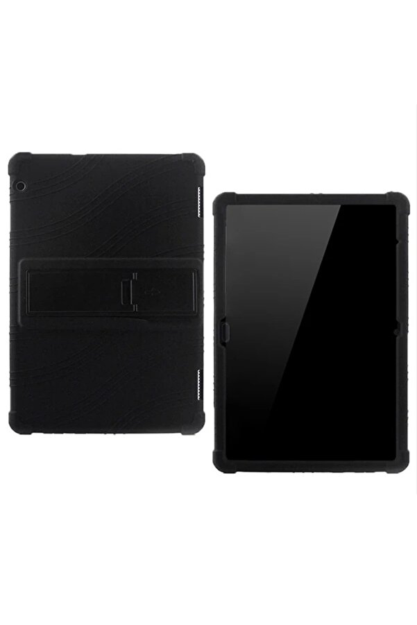 Buti̇k Huawei̇ Medi̇apad T510 Standlı Si̇li̇kon Kılıf-(5775)