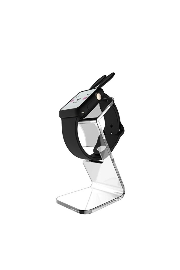 Buti̇k Ally Apple Watch 1-2-3-4 42Mm Tavşan Fi̇gürü Si̇li̇kon Kılıf-(5775)