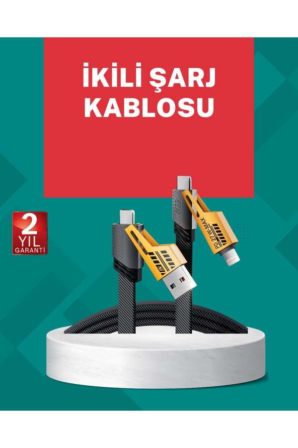 Akıllı Telefon Tablet Laptop Uyumlu 65W Güçlü Veri̇ Kablosu