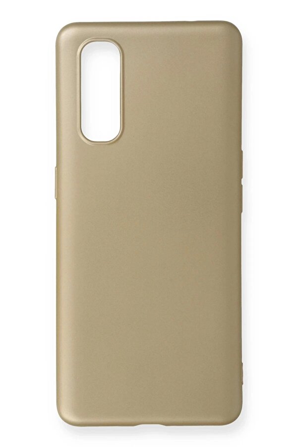 Buti̇k Oppo Fi̇nd X2 Kılıf Fi̇rst Si̇li̇kon - Gold-(5796)