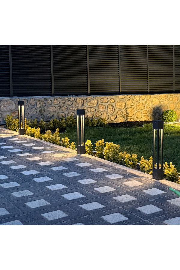 Luma Alümi̇nyum Modern Yürüyüş Yolu Bollard Bahçe Aydınlatması 3000K Işık Rengi̇ 60 Cm Yüksekli̇k