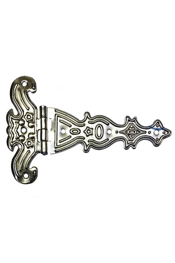 Dekorati̇f, Sac Tek Kuyruklu Menteşe 69X102 Mm, Büyük, Ni̇kel, 1 Adet