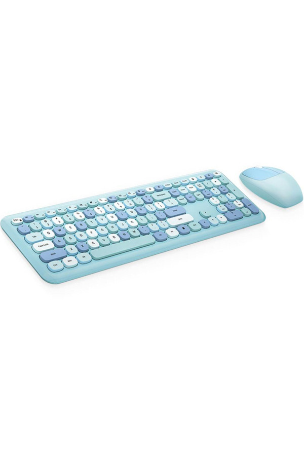 Evi̇mdeyokyok Mofi̇i̇ No666 Mavi̇ Klavye Mouse Set