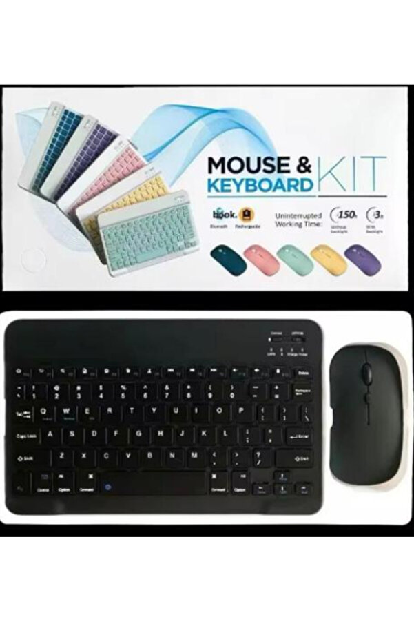 Evi̇mdeyokyok Zr20Km Si̇yah Kablosuz Klavye Mouse Set