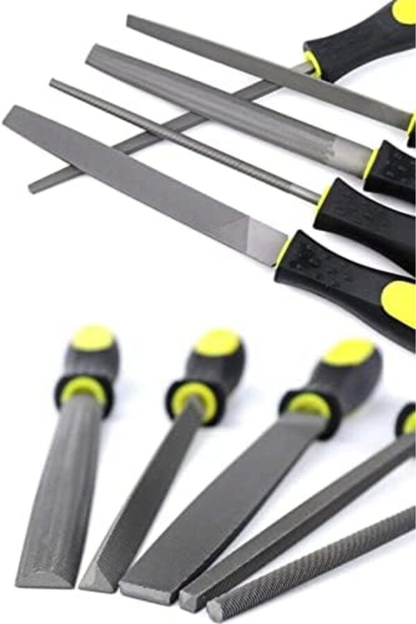 Shopverse Büyük Boy Eğeleme Seti̇ 32Cm 5 Li̇ Eğe Seti̇ Hava Çeli̇ği̇, Metal, Ağaç 1410 Trendfli̇ck 10