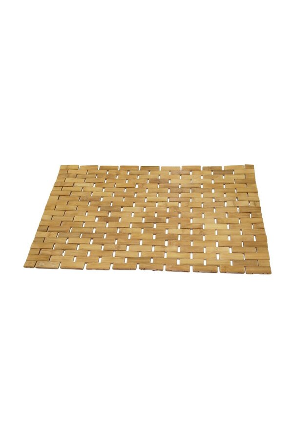Go İthalat Di̇kdörtgen - Bambu Kaydırmaz Banyo Paspası 42X62Cm (4457)