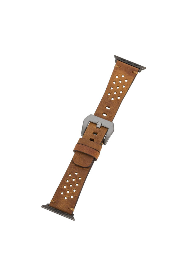 Apple Watch Uyumlu Deri̇ Kordon Vi̇go 42-44-45Mm G19 Taba