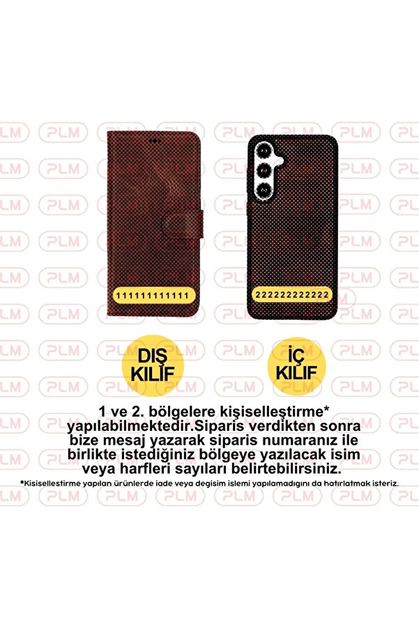 Samsung Galaxy S25 Ultra Uyumlu, Haki̇ki̇ Deri̇, El Yapımı, Cüzdanlı Kılıf, Gölgeli̇ Taba