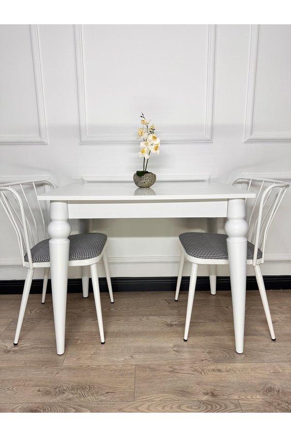 ECCES BB 60 x 90 Mutfak Masası MDF Küçük Mutfak Masası Çalışma Masası Balkon Masası Sabit Masa