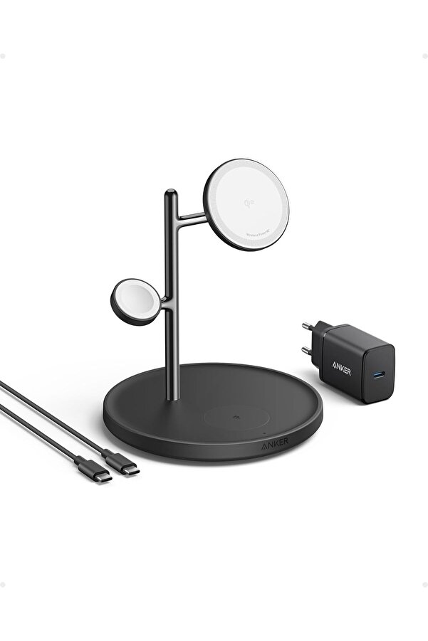 3 Ü 1 Arada Şarj İstasyonu, Qi̇2 Serti̇fi̇kalı 15W Uyumlu Kablosuz Şarj,, 15/14 İçi̇n,, 9 (40W Usb-