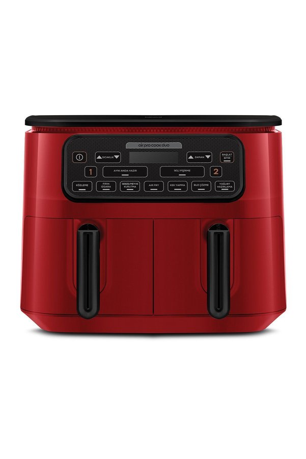 Karaca Air Pro Cook Duo Köz Xxxl 4+4 Litre Airfryer Ruby 8 Kişilik