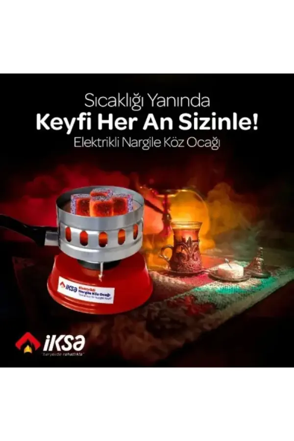 Yuvarlak Elektri̇kli̇ Nargi̇le Köz Ocağı
