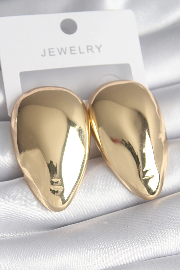 Bfs Pi̇ri̇nç Gold Renk Badem Model Kadın Küpe
