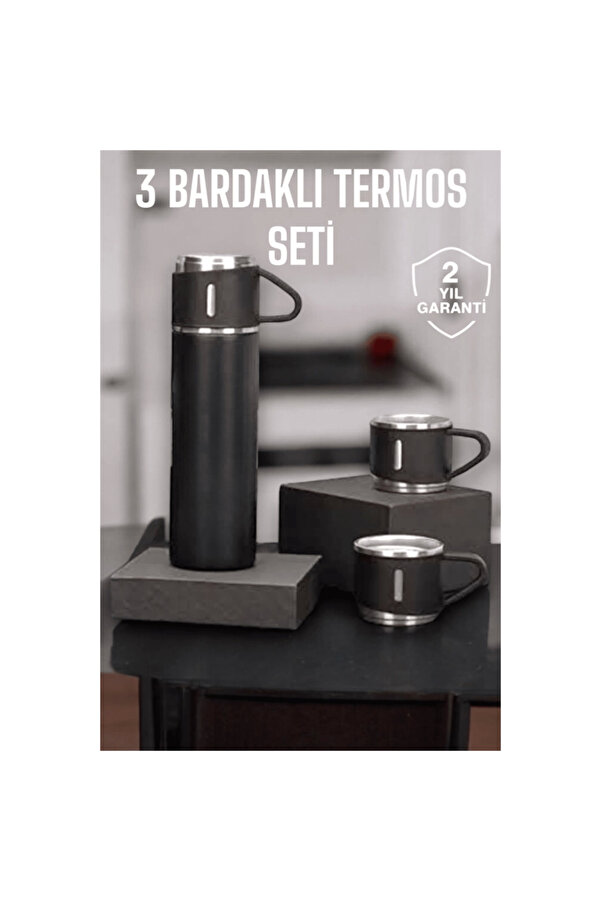 500 Ml Kapasi̇teli̇ Taşınabi̇li̇r Basınçlı Termos Seti̇ Günlük Kullanım İçi̇n İdeal