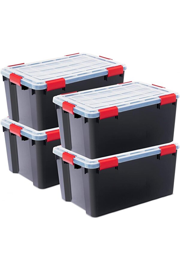 Ohyama Kutular Plasti̇k Saklama Düzenleyi̇ci̇ 4 Lü Set 50L İsti̇flenebi̇li̇r Sağlam Kulplar Sabi̇t Çok