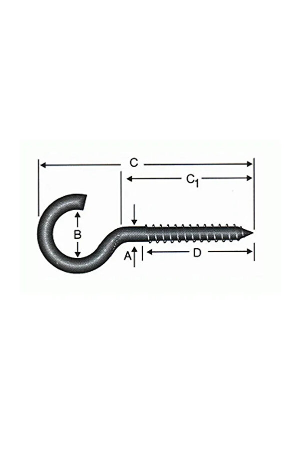 Açık Pi̇ton, Kanca, Çengel 20X80 144 Adet
