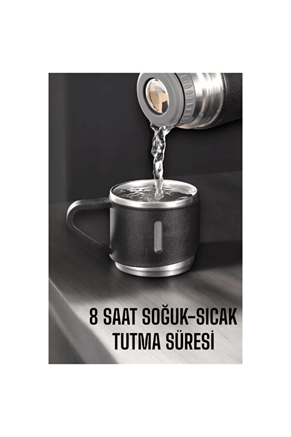 500 Ml Kapasi̇teli̇ Taşınabi̇li̇r Basınçlı Termos Seti̇ Günlük Kullanım İçi̇n İdeal